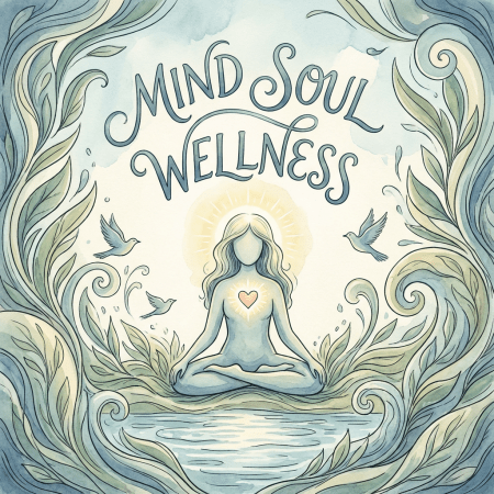 Serene wellness mind soul illustration