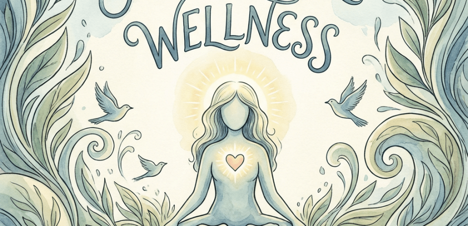 Serene wellness mind soul illustration